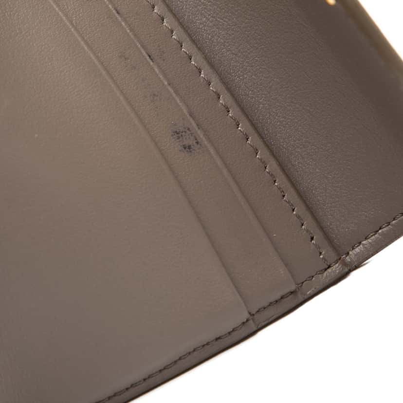 Celine Shiny Calfskin Triomphe Flap Small Wallet Brown Leather Very good condition - Model View