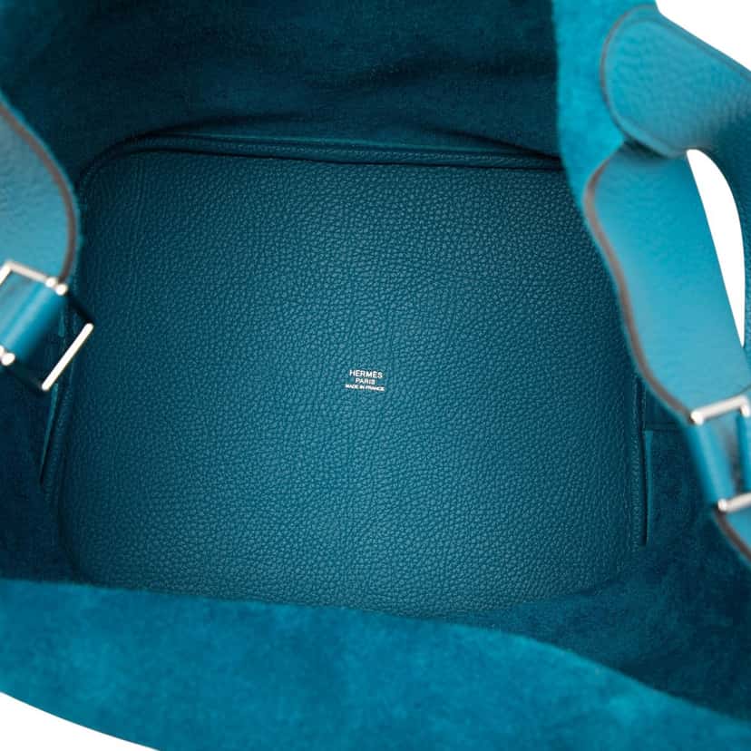 Hermès Clemence Picotin Lock 26 Blue Leather Very good condition - Model View