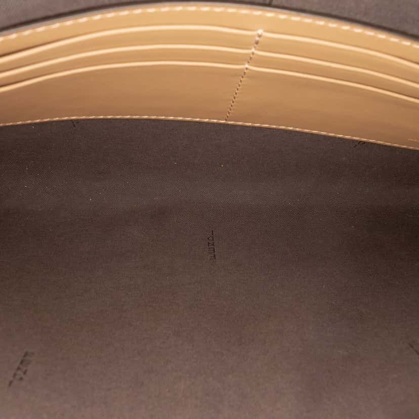 Fendi Medium FF Jacquard Flat Baguette Pouch Brown Very good condition - Model View