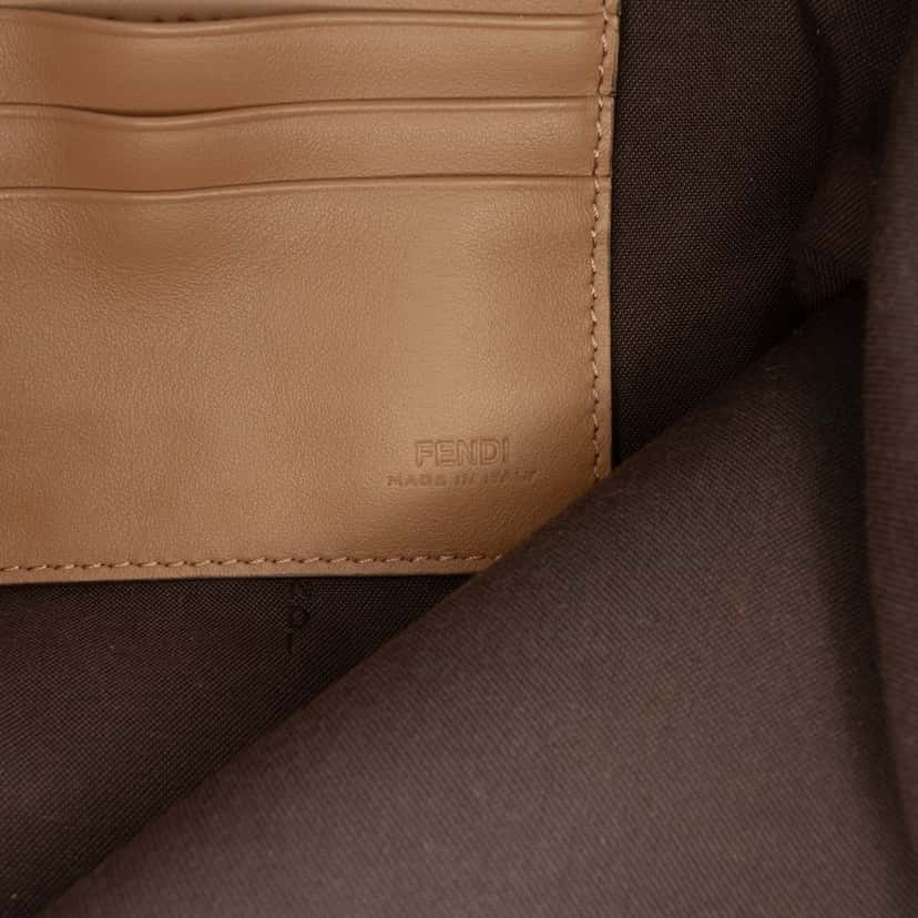 Fendi Medium FF Jacquard Flat Baguette Pouch Brown Very good condition - Box View