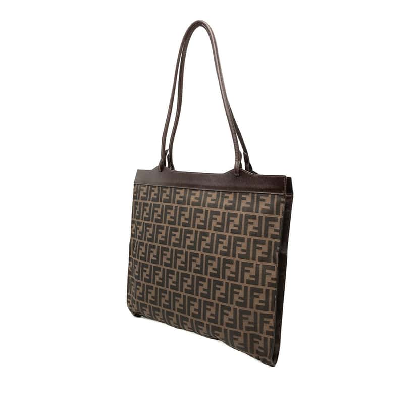 Fendi Zucca Canvas Tote Brown Very good condition - Back View