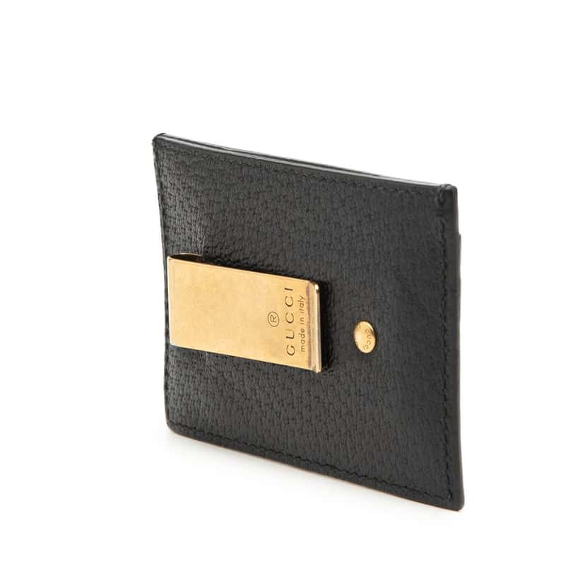 Gucci GG Marmont Leather Card Holder Black Leather Very good condition - Back View