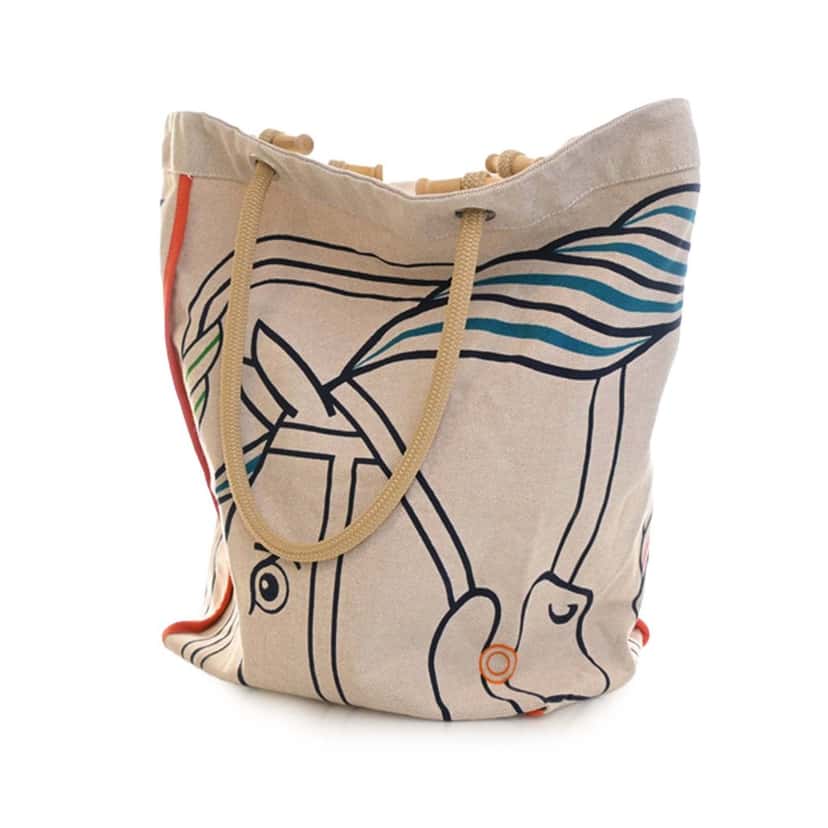 Hermès Toile H Quadrige Beach Bag Beige Very good condition - Back View