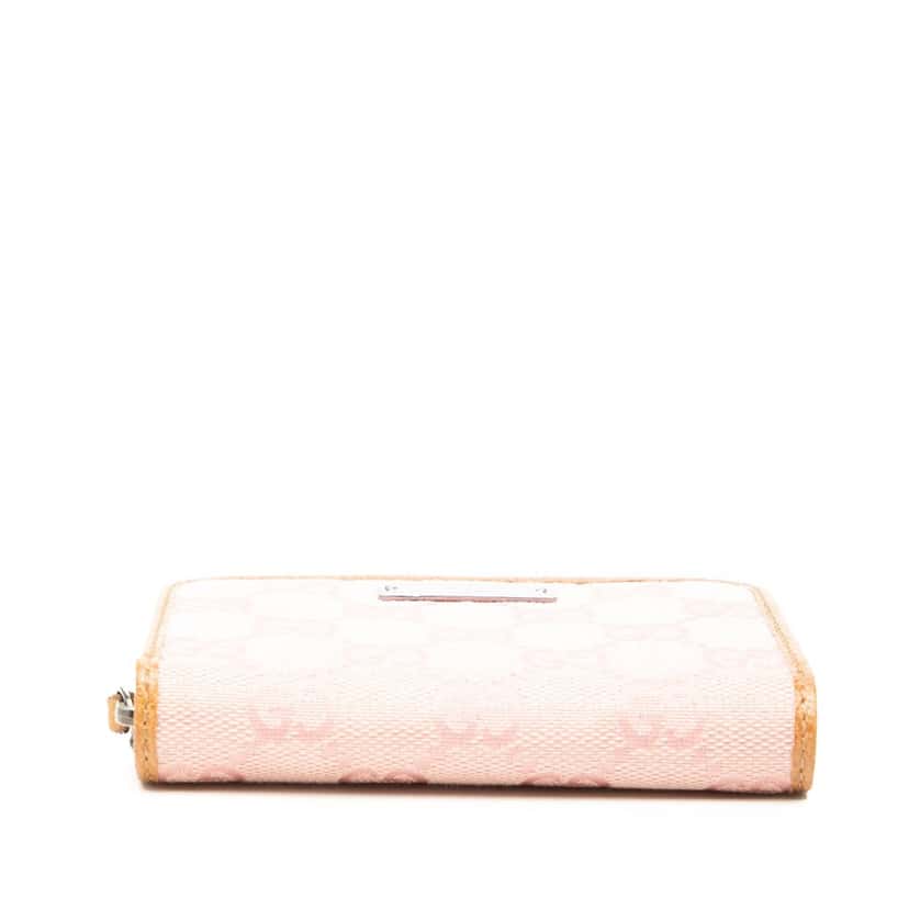Gucci GG Canvas Zip Coin Pouch Pink Very good condition - Inside View