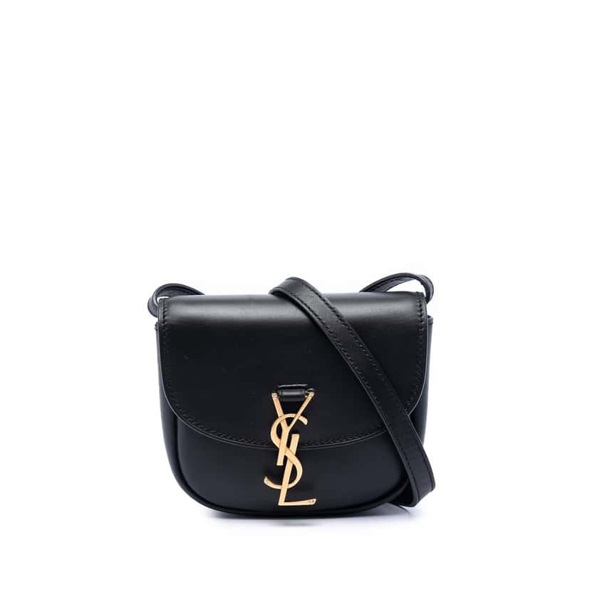 Saint Laurent Small Leather Monogram Kaia Crossbody Black Leather Very good condition - Front View