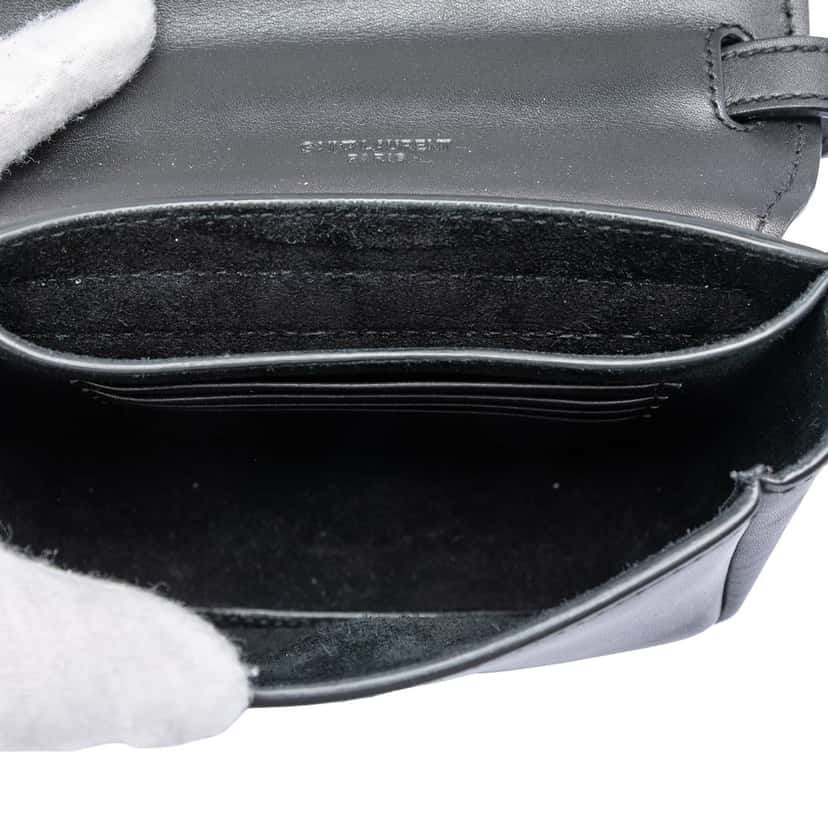 Saint Laurent Small Leather Monogram Kaia Crossbody Black Leather Very good condition - Model View