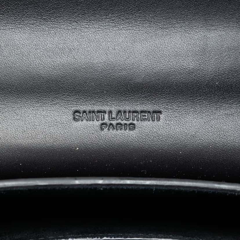 Saint Laurent Small Leather Monogram Kaia Crossbody Black Leather Very good condition - Box View