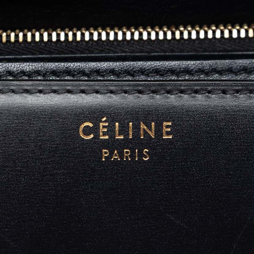 Celine Medium Calfskin Classic Box Black Leather Very good condition - Box View