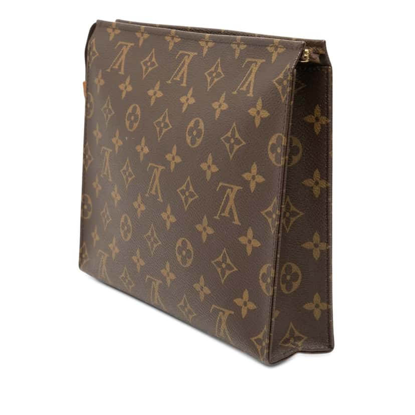 Louis Vuitton Monogram Toiletry Pouch 26 Brown Very good condition - Back View