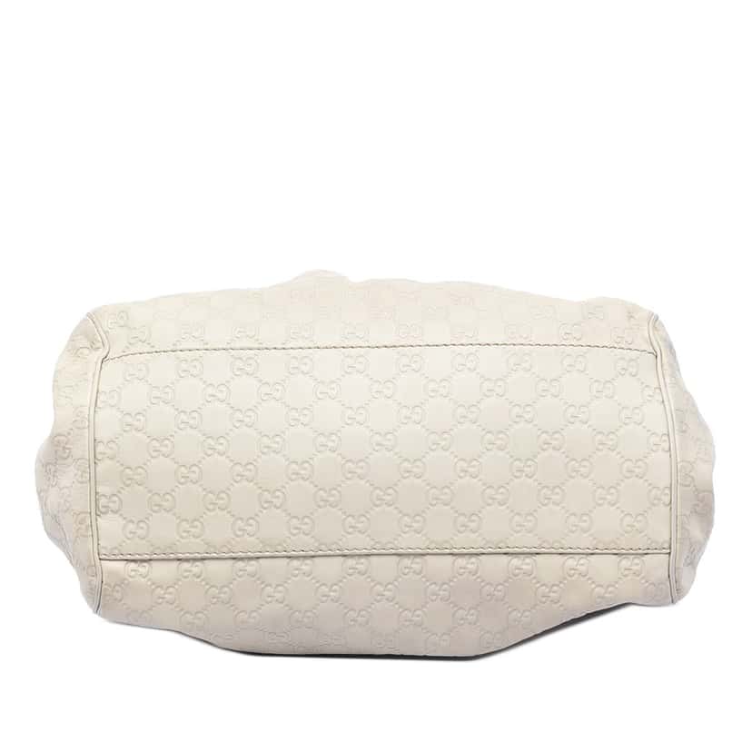 Gucci Guccissima Sukey Satchel White Leather Very good condition - Inside View