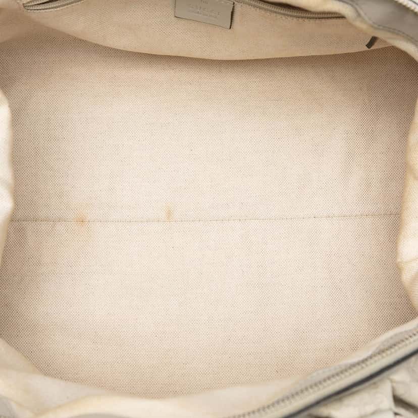 Gucci Guccissima Sukey Satchel White Leather Very good condition - Model View