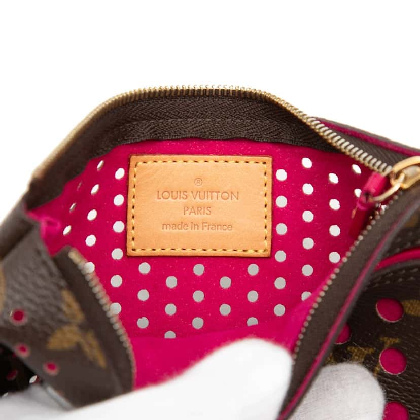 Louis Vuitton Monogram Perforated Pochette Plat Brown Very good condition - Box View