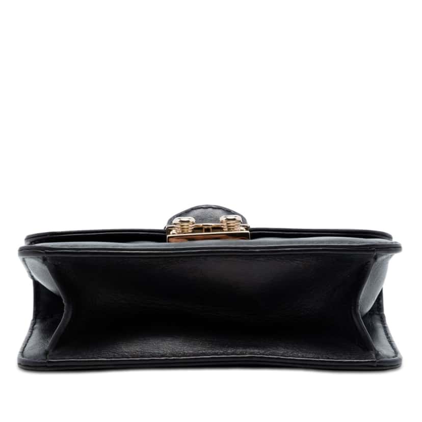 Valentino Mini Leather Rockstud Glam Lock Crossbody Black Leather Very good condition - Inside View
