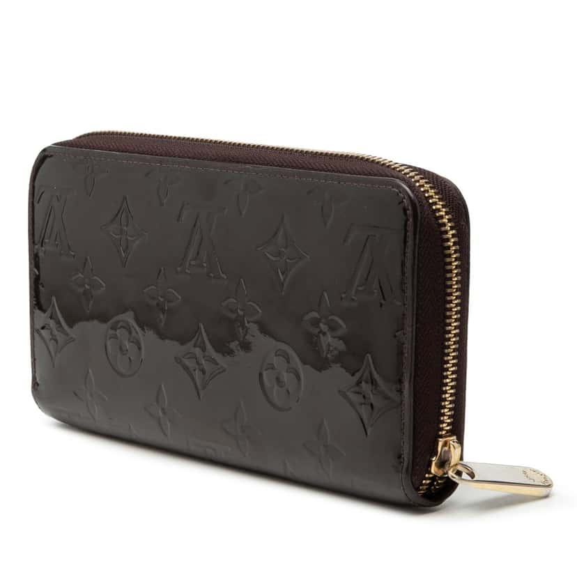 Louis Vuitton Monogram Vernis Zippy Long Wallet Purple Leather Good condition - Back View