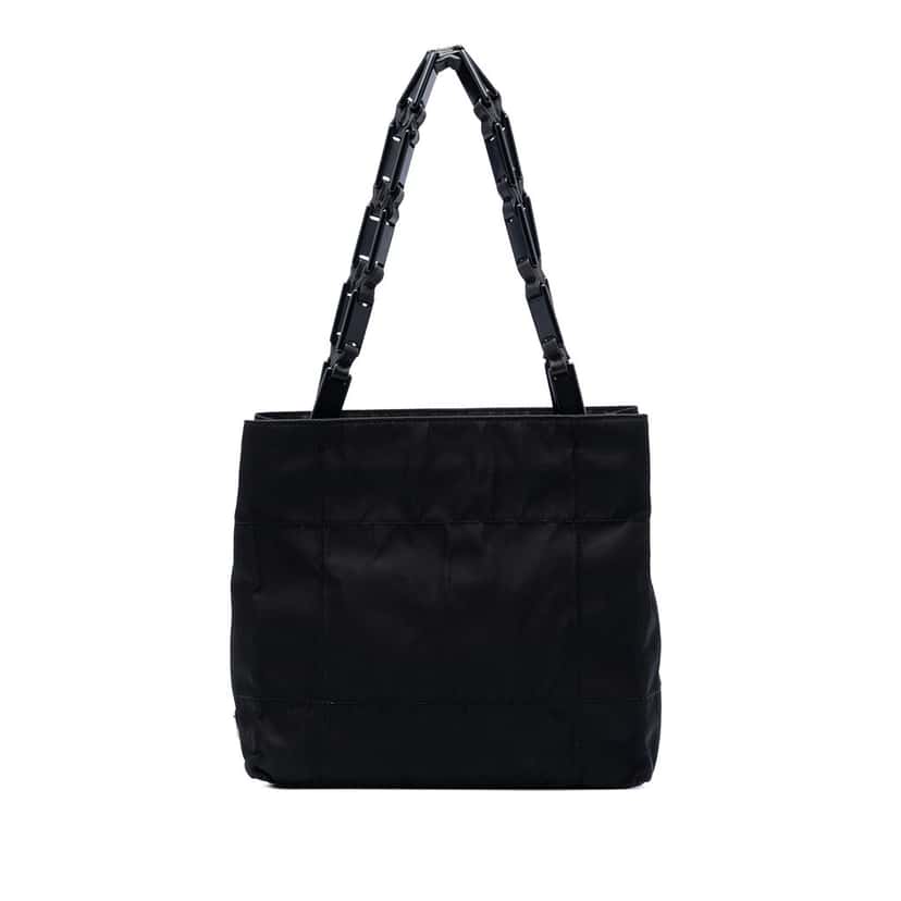 Prada Tessuto Impunto Chain Tote Black Very good condition - Front View