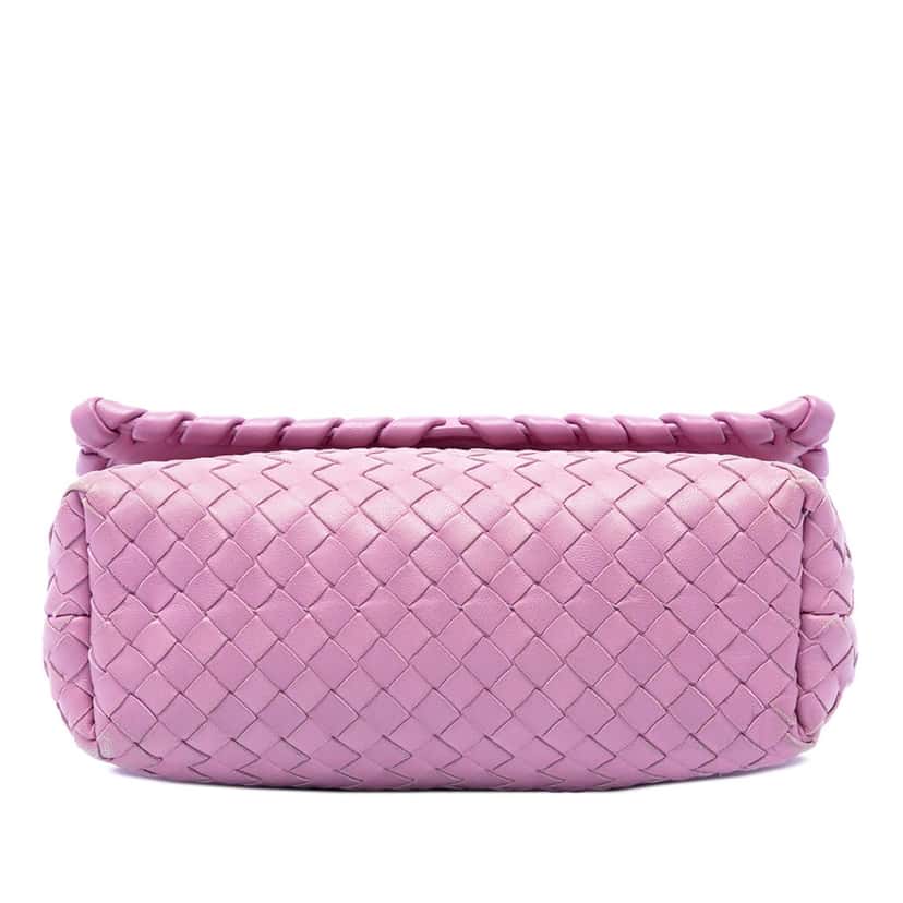 Bottega Veneta Baby Nappa Intrecciato Olimpia Crossbody Pink Leather Very good condition - Inside View