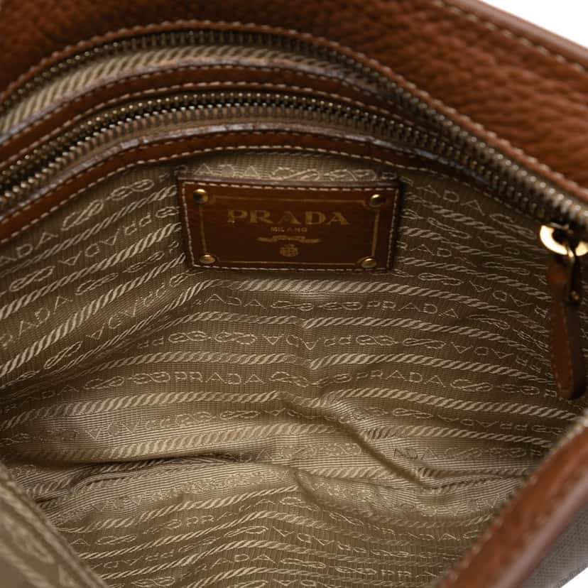 Prada Canvas Canapa Logo Crossbody Beige Good condition - Model View