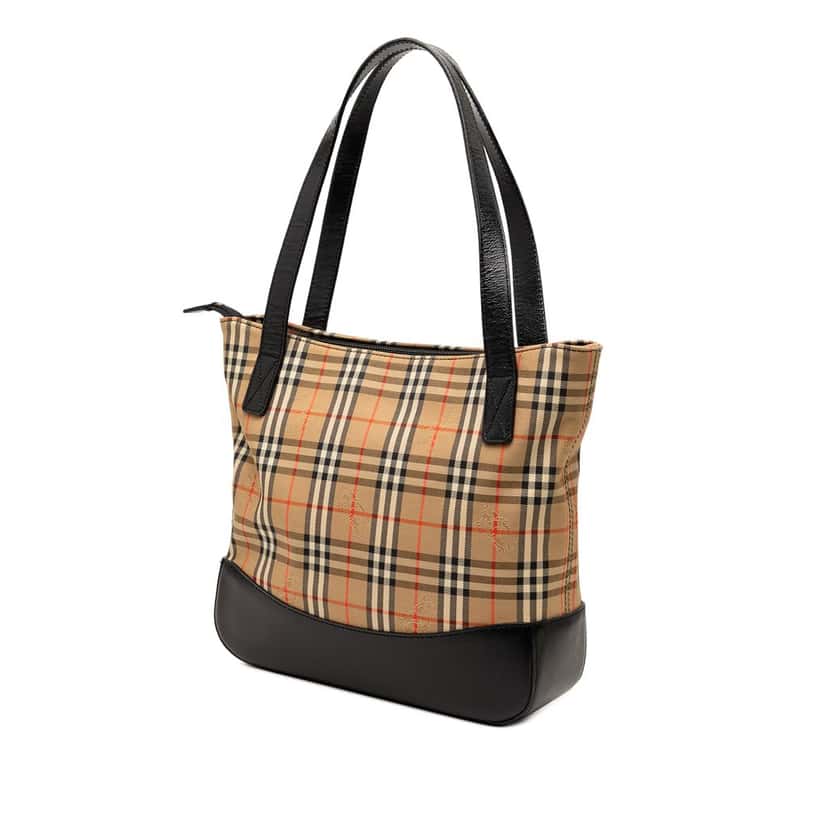Burberry Haymarket Check Canvas Tote Beige Very good condition - Back View