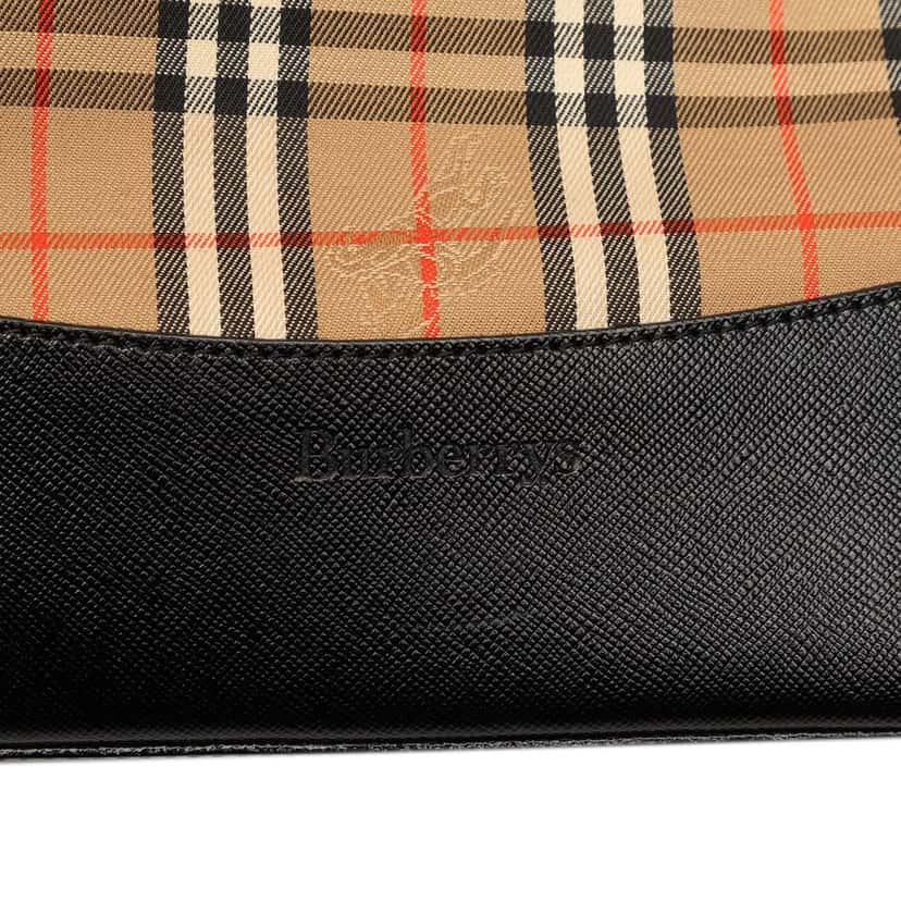 Burberry Haymarket Check Canvas Tote Beige Very good condition - Box View