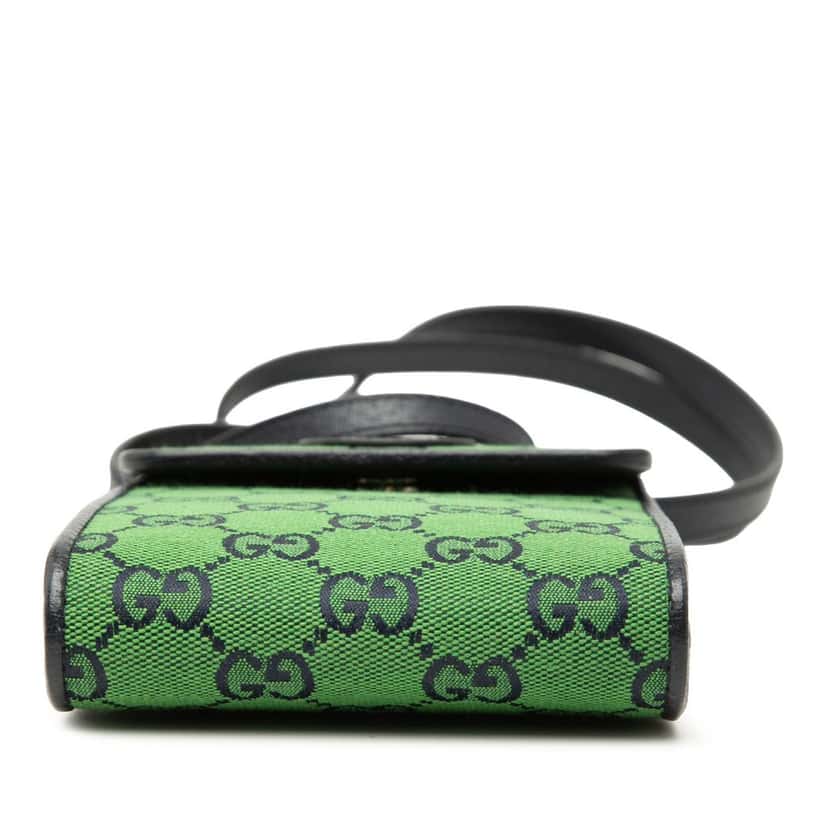 Gucci GG Canvas Phone Case Crossbody Green Very good condition - Inside View