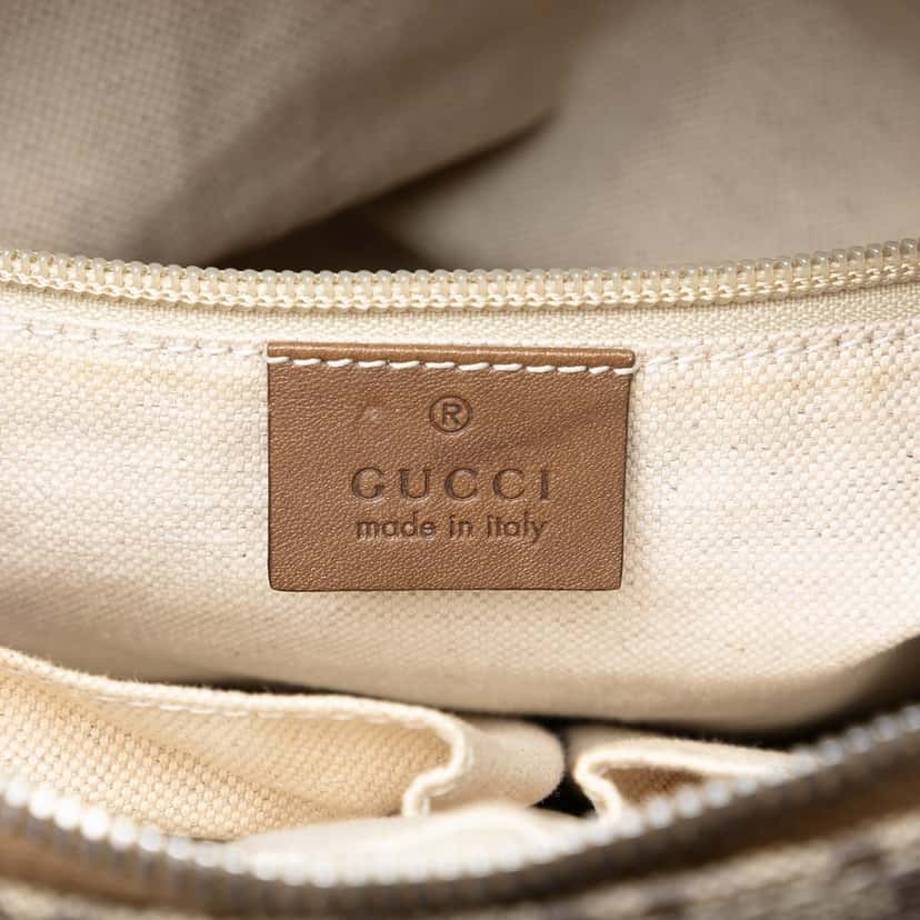 Gucci Diamante Coated Canvas Zip Crossbody Beige Very good condition - Box View