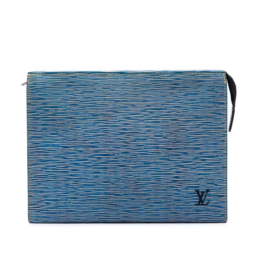 Louis Vuitton Epi Denim Toiletry Pouch 26 Blue Leather Very good condition - Front View