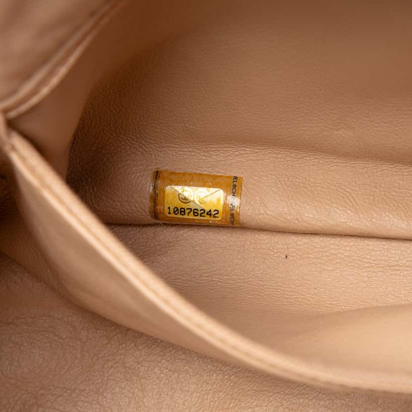 Chanel Metallic Deerskin CC Luxe Ligne Bowler Bag Brown Leather Very good condition - Box View