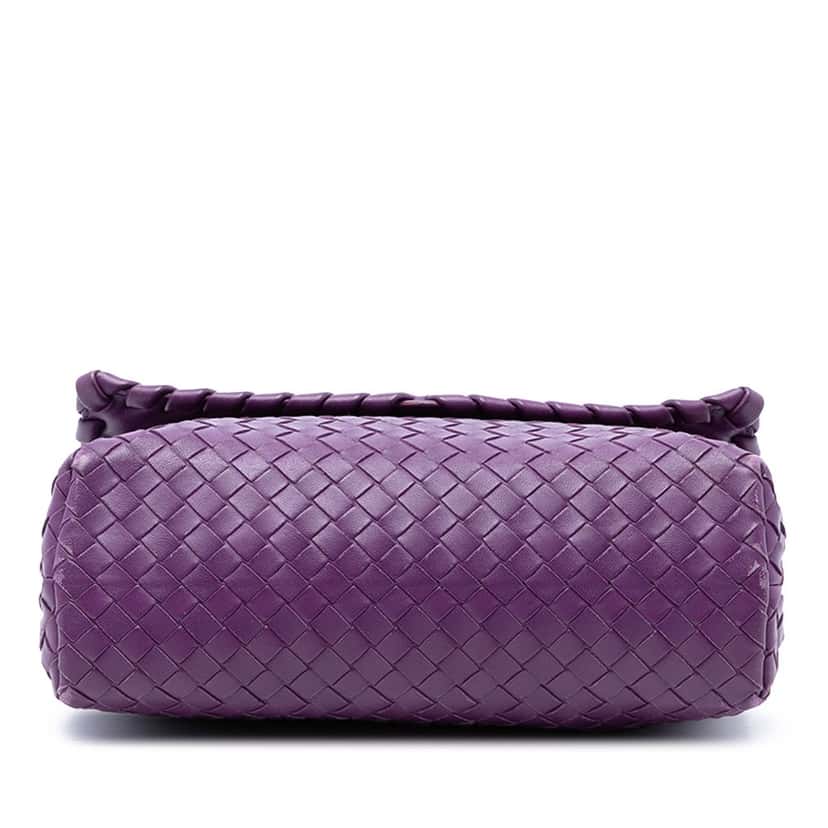 Bottega Veneta Small Nappa Intrecciato Olimpia Shoulder Bag Purple Leather Very good condition - Inside View