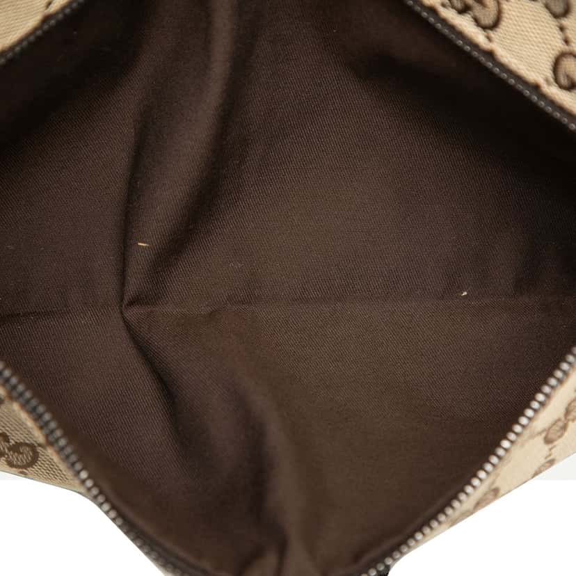 Gucci GG Canvas Double Pocket Belt Bag Beige Very good condition - Model View