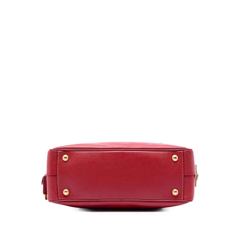 Prada Saffiano Lux Handbag Red Leather Very good condition - Inside View