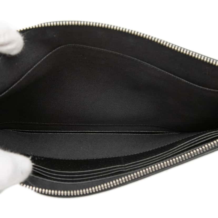 Gucci GG Supreme Psychedelic Zip Clutch Black Very good condition - Model View