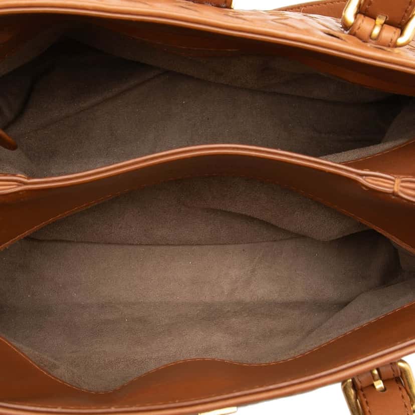 Bottega Veneta Mini Nappa Intrecciato Roma Satchel Brown Leather Very good condition - Model View