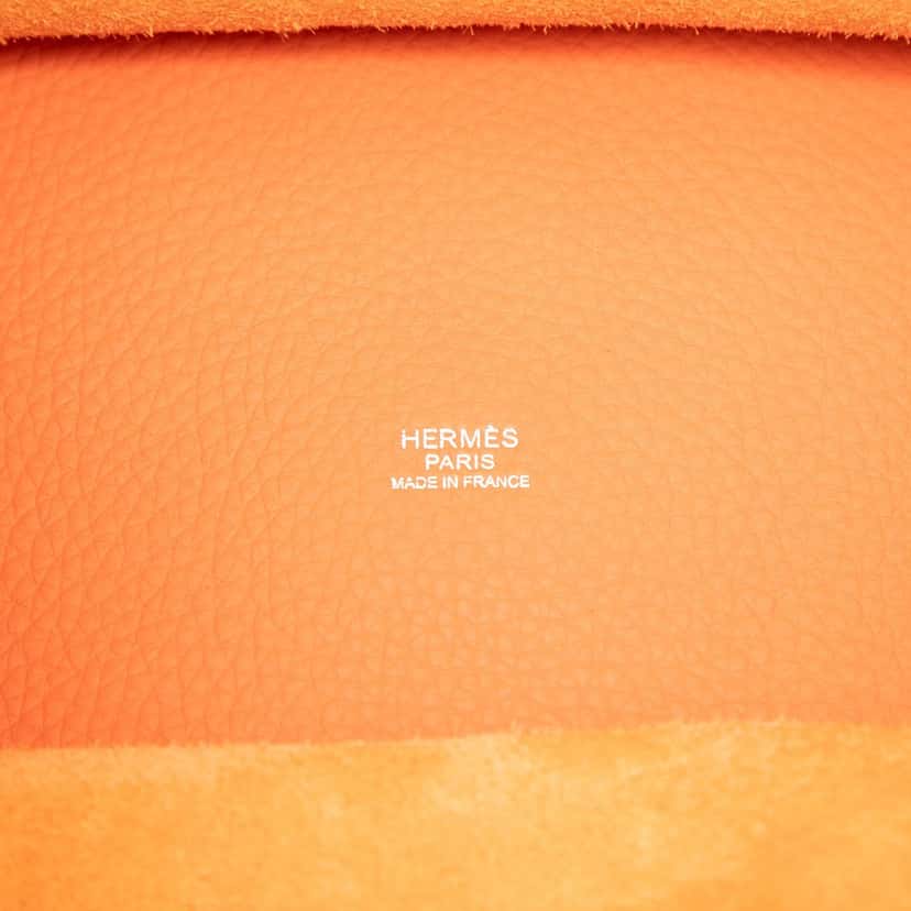 Hermès Clemence Picotin Lock 26 Orange Leather Very good condition - Box View