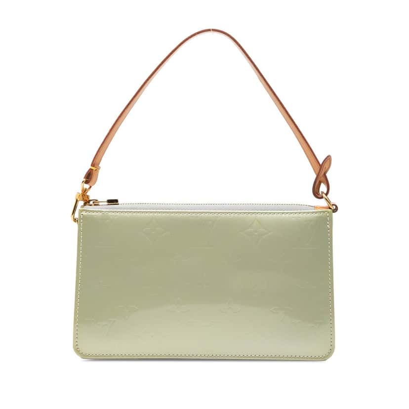 Louis Vuitton Monogram Vernis Pochette Lexington Green Leather Very good condition - Front View