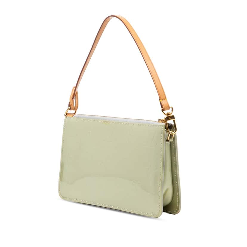 Louis Vuitton Monogram Vernis Pochette Lexington Green Leather Very good condition - Back View