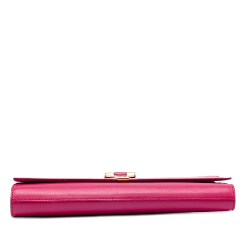 Saint Laurent Leather Chyc Ligne Clutch Pink Leather Very good condition - Inside View