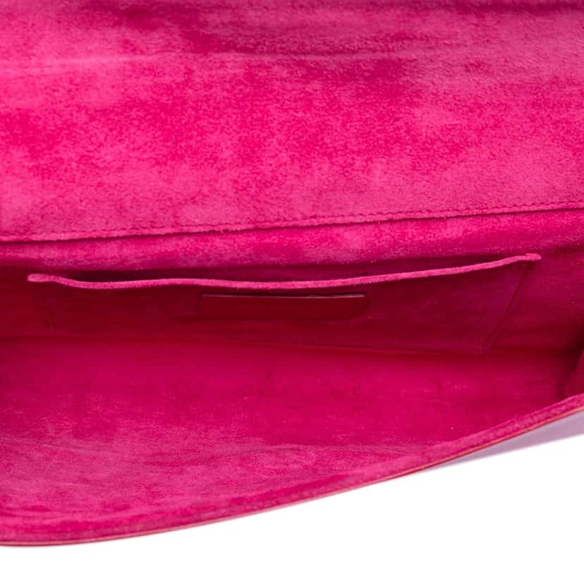 Saint Laurent Leather Chyc Ligne Clutch Pink Leather Very good condition - Model View