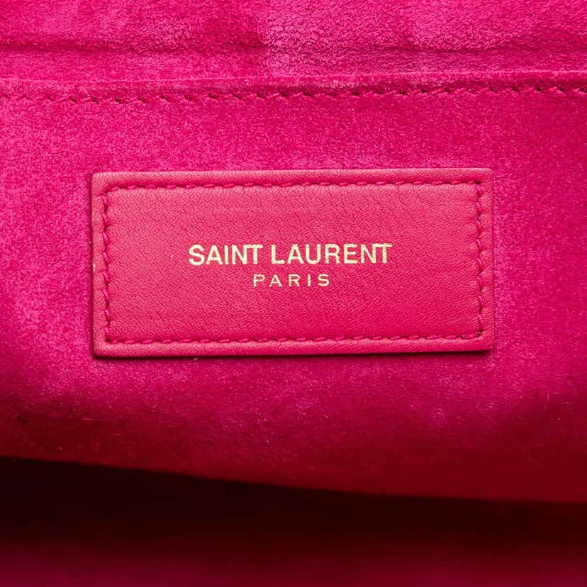 Saint Laurent Leather Chyc Ligne Clutch Pink Leather Very good condition - Box View