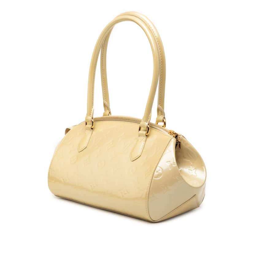 Louis Vuitton Monogram Vernis Sherwood PM Beige Leather Very good condition - Back View