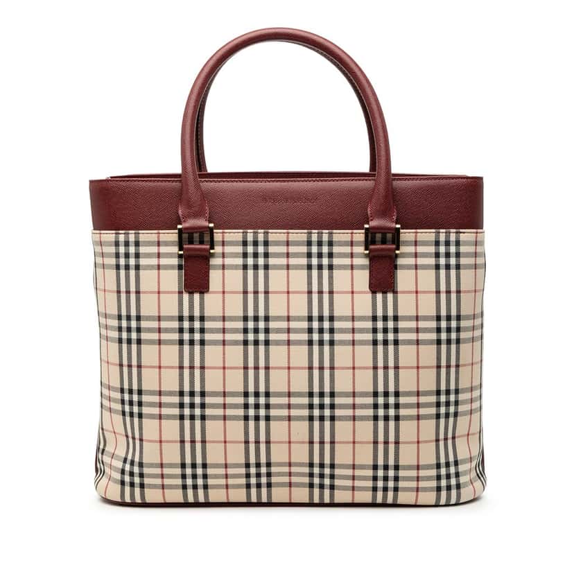 Burberry House Check Canvas Tote Beige Very good condition - Front View