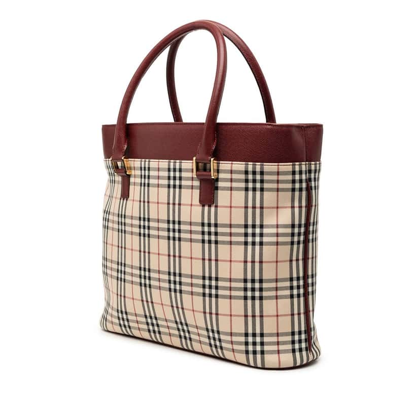 Burberry House Check Canvas Tote Beige Very good condition - Back View