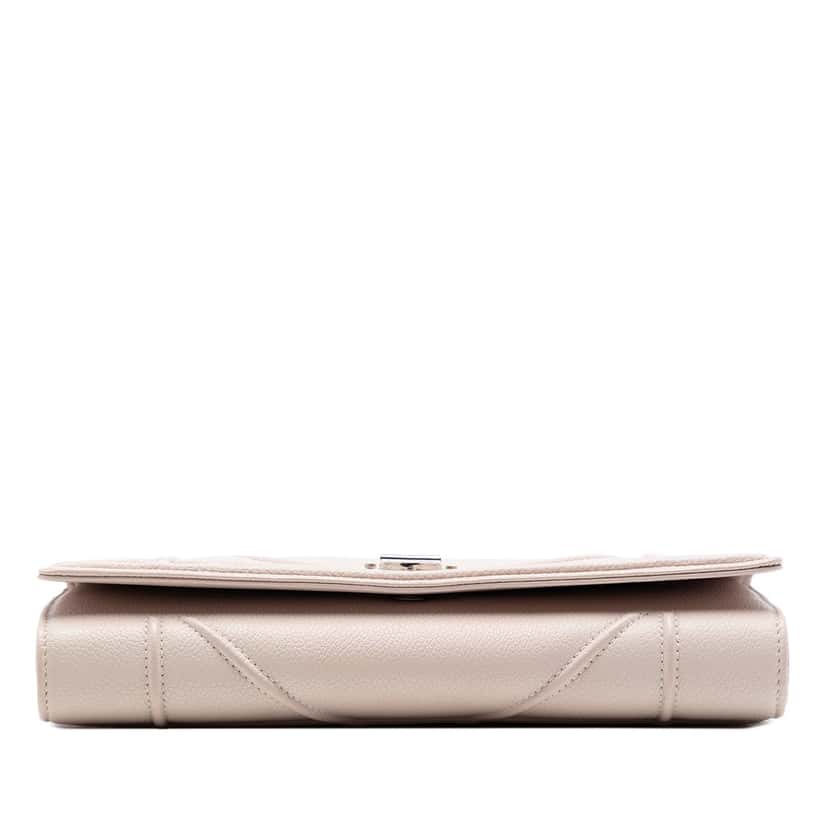 Dior Grained Calfskin Diorama Croisiere Wallet on Chain Pink Leather Very good condition - Inside View