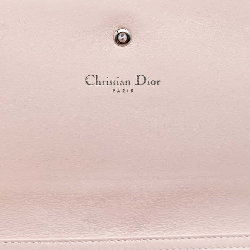 Dior Grained Calfskin Diorama Croisiere Wallet on Chain Pink Leather Very good condition - Box View