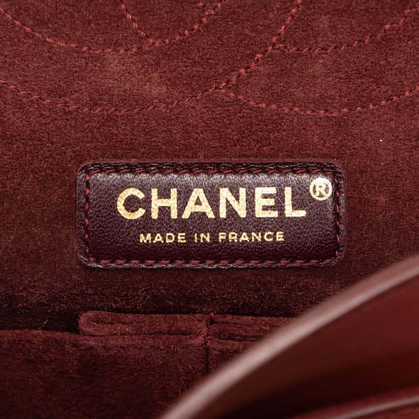 Chanel Calfskin Reissue 2.55 Nude Double Flap 225 Red Leather Very good condition - Box View