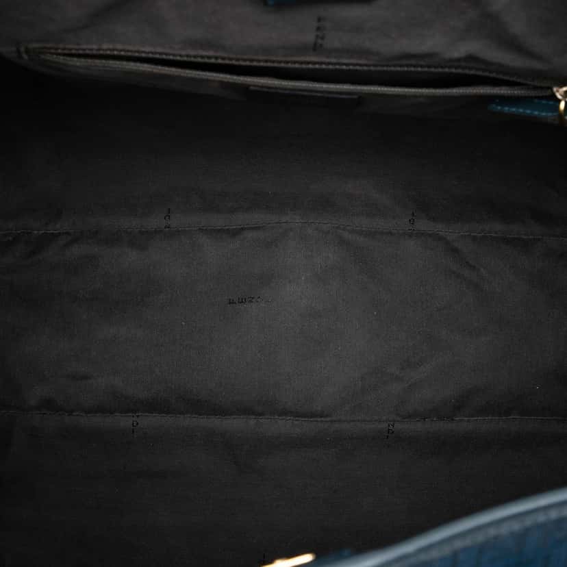 Fendi Zucchino Spalmati Chiusura Tote Blue Very good condition - Model View