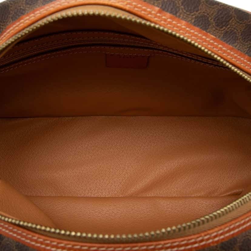 Celine Macadam Coated Canvas Dome Handbag Brown Good condition - Model View