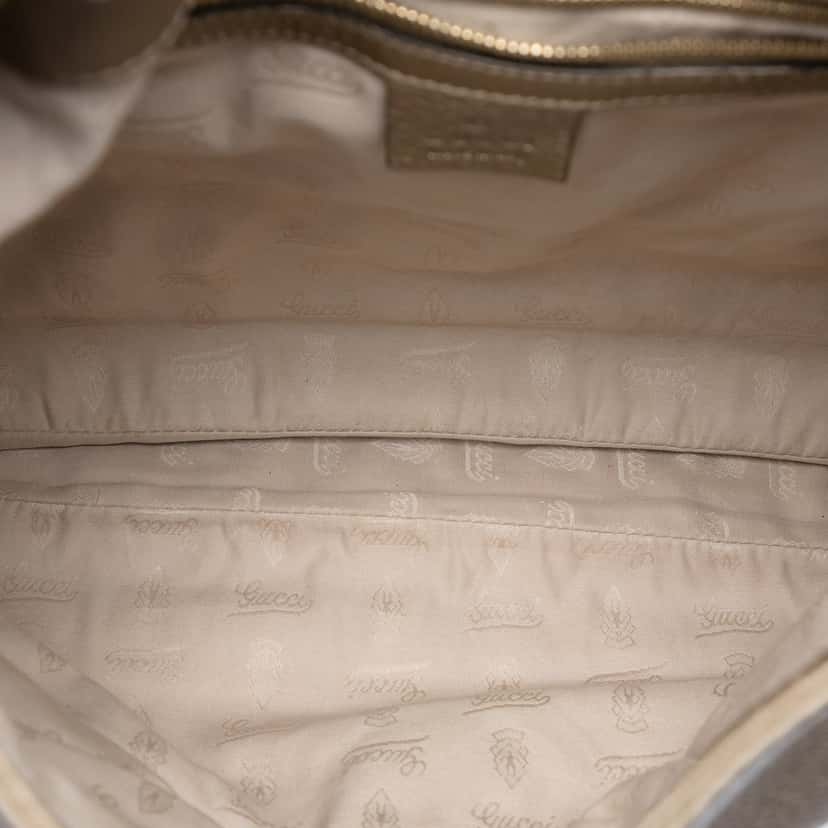 Gucci Medium Calfskin New Jackie Satchel Gold Leather Very good condition - Model View