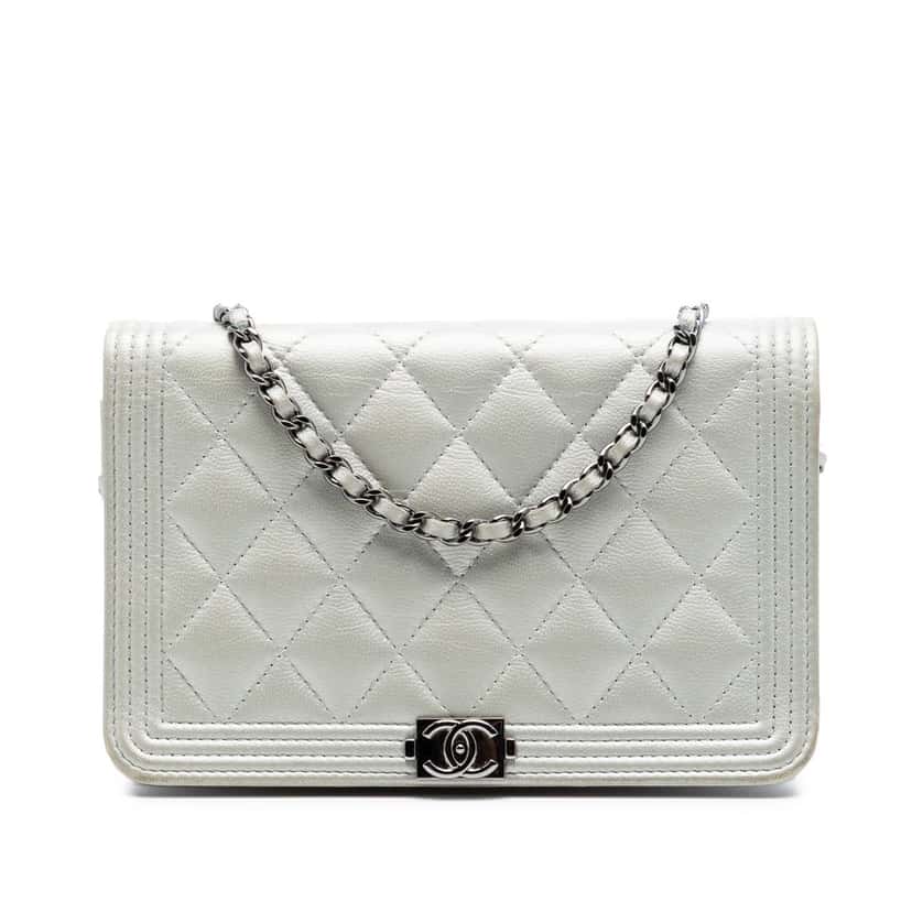 Chanel Quilted Caviar Boy Wallet on Chain Other Leather Very good condition - Front View