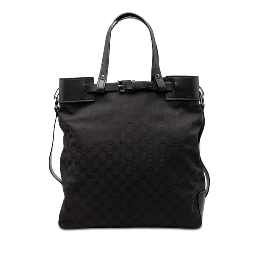 Gucci GG Canvas Tote Black Very good condition - Front View