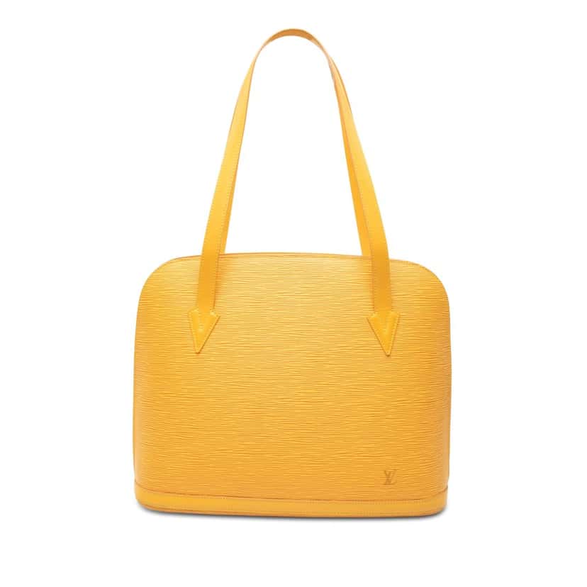 Louis Vuitton Epi Lussac Yellow Leather Very good condition - Front View